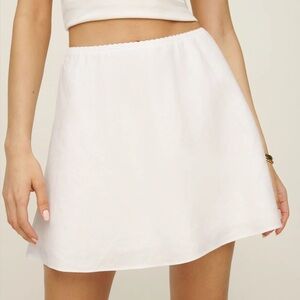 Reformation Brandy linen skirt